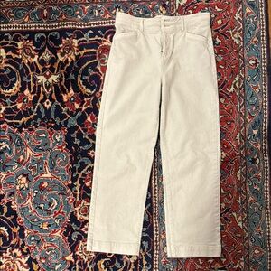 And Taylor straight leg cropped winter white denim pants